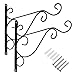 Sumnacon Metal Plant Hanging Bracket Hook - 10 Sturdy Wall Plant Hangers Indoor Outdoor Bracket for Hanging Bird Feeders,Lanterns,Planters,Wind Chimes,Ornaments with Screws (2)