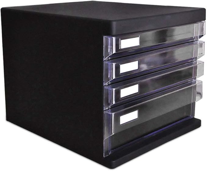 Wanuigh Plastic File Rack Black Office Top File Cabinet 4 Drawer Office Cabinet Office Filing Cabinet Drawer Plastic File Cabinet Item Color Black Size 27x36 2x25 6cm Amazon Co Uk Kitchen Home