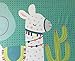 Geepro Llama Cactus Decor Wall Hangings Tapestry Bedroom Velvet Wall Blanket for Kids 59 x 51 inches (Teal)