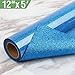 Blue Glitter HTV Heat Transfer Vinyl HTV Rolls 12inx5ft, Glitter Iron on HTV Vinyl for Cricut T Shirts by TransWonder(Sapphire Blue)