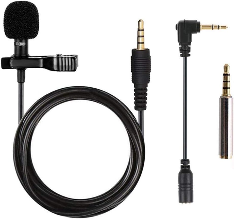 Blusmart Professional Grade Lavalier Lapel Microphone Omnidirectional Mic with Easy Clip On System Perfect for Recording YouTube/Interview/Video Conference/Podcast/Voice Dictation/iPhone/ASMR