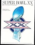 Superbowl XX 20 Football Program NM Chicago Bears vs Patriots