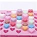 SPHTOEO 55 Mini Heart Shapes Silicone Soap Crayon Ice Cube Candy Decoration Chocolate Mold, Reusable Cake Mold