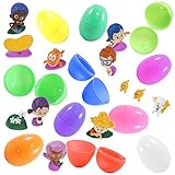 12 Bubble Guppy Figurines With Easter Egg - Ready To Fill, Hunt and Enjoy - Bright Assorted Colors - Favorite Characters Like Gil, Goby, Oona And Nonny - Perfect As Kids Party Favors