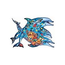 Deep Blue Sea 1000 Piece Shaped Dolphin Puzzle by Sunsout by SunsOut