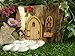 Sleeping Fairy Door. Three-Dimensional Self-Assembly Wooden Fairy Door Craft Kit with Fairy Window, Sign & Fairy Slippers