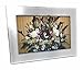 Silver Brushed and Polished Metal Classic Picture Frame ~ 5x7 Photo Frame ~ Glass Front