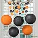 Bobee Black and Orange Paper Garland 70 feet 5 Strands Party Decoration (5 Strands, 14 feet Each, 70 feet Total)