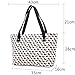 WongSinTong Women Large Canvas Handbag Tote Cat Printed Cute Shoulder Bag and Wallet 2 Piece Sets