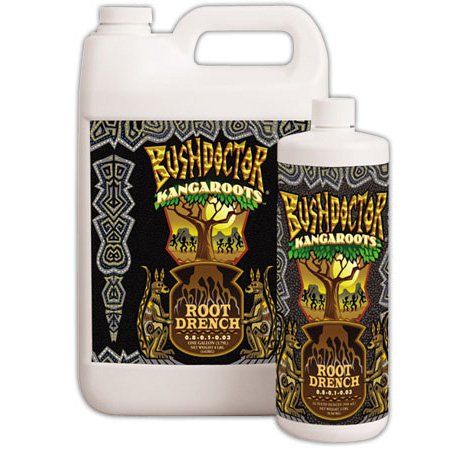 Foxfarm Bushdoctor Kangaroots Liquid Root Drench - Root Inoculant to Develop Root Mass, Full of Microbes and Nutrients Formula for Hydroponic & Soil Application - NPK 0.8-0.1-0.03 (Gallon)