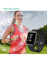 Smart Watch 2019 versión de natación impermeable IP68, Willful Fitness Tracker reloj con monitor de ritmo cardíaco, monitor de sueño, Smartwatch compatible con iPhone Android teléfonos para mujeres hombres y niños