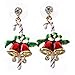 SoulBreeze Santa Clause Hat Candy Cane Pine Cone Holly Berry Christmas Jingle Bells Earrings