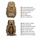Hisea Outdoor Hiking Backpack 60L - Durable Nylon Waterproof Daypack Large Tactical Military Backpacks MOLLE Rucksacks with Ergonomic Design for Cycling Camping Travelling Hunting