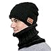 xinmaous Bluetooth Headphone Beanie Hat, Scarf Set-V4.2 Stereo Wireless Smart Music Headset Knit Cap, Winter for Men Women Girls Guys Teens, Black/Gray
