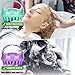 Shampoo Brush, 2 Pack Hair Scalp Massager Shampoo Brush [ 2020 Upgraded Version ] with Easy Handle for Women, Men, Kids, Wife, Girlfriend, Daughter, Pet Dogs (Natural Green, Noble Purple)thumb 1