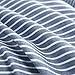 Wake In Cloud - Striped Cotton Duvet Cover Set, 100% Washed Cotton Textured Percale Bedding Set, Ticking Stripe Pinstripe Farmhouse, 3 Pieces, Denim Blue, King Size