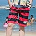 Men's Swim Trunks Quick Dry Stripe Board Shorts Swimwear Beach Shorts with Pockets