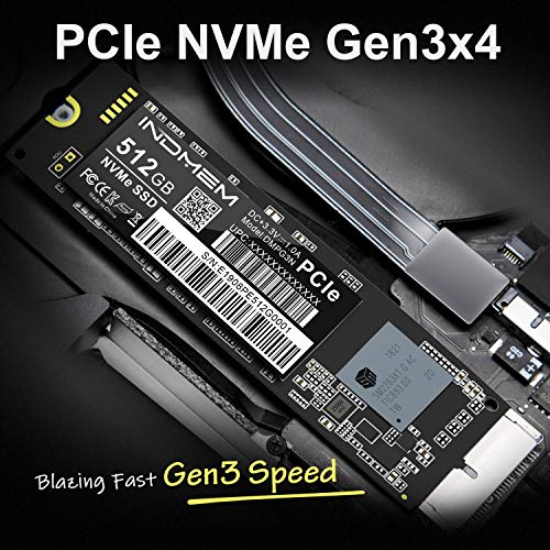INDMEM 512GB SSD NVMe PCIe Gen3x4 3D TLC NAND Flash Hard Drive 512G Upgrade for MacBook Pro Retina 2013-2015, MacBook Air 2013-2017, iMac 2013-2017, Mac Pro 2013, Mac Mini 2014 - Thumbnail 2