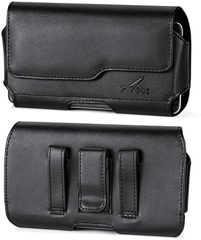 for Luna 5.5 4G LTE TG-L800S, Premium Leather AGOZ Pouch Case Holster Cover with Belt Clip & Loops and Magnetic Closure