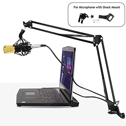 Earamble-Professional-Studio-Condenser-Microphone-Suspension-Boom-Scissor-Mic-Arm-Stand-with-Table-Mounting-Clamp-Suitable-for-Blue-Yeti-Snowball
