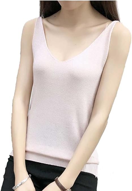 Heaven Days ヘブンデイズ キャミソール シルクニット Vネック ノースリーブブラウス タンクトップ レディース 1708m0160 キャミソール タンクトップ 通販 Amazon