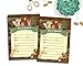 50 Cute Rustic Woodland Forest Animals Baby Shower Invitations and Envelopes (Large Size 5x7) - Baby Shower - Birthday Party - Any Occasion - Fox, Hedge Hog, Deer, Squirrel, Raccoon, Bear