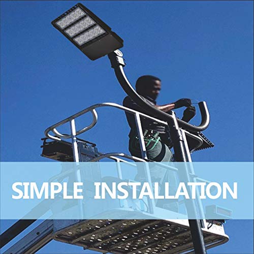 300Watt LED Parking lot Light,Super Bright LED Area Light 5000K 135LM / W 100-277V AC, Outdoor Shoe Box LED Flood Light and Other Commercial Street Lighting Stadium,Slip-fit, UL and DLC