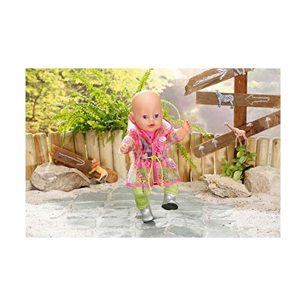 BABY Born 828328 Zapf Creation Puppenkleider - Designerkleidung mit Modeaccessoires - Deluxe Trendy Regenbogen Set – Bild 7