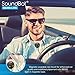 SoundBot SB360 LITE Bluetooth Wireless 4.0 Car Kit Hands-Free Wireless Talking & Music Streaming Dongle w/Magnetic Mounts + Built-in 3.5mm Aux Cable
