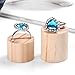 Bocar Natural Wood 5 PCS Cylinder Ring Display Stand (MT-5Z)
