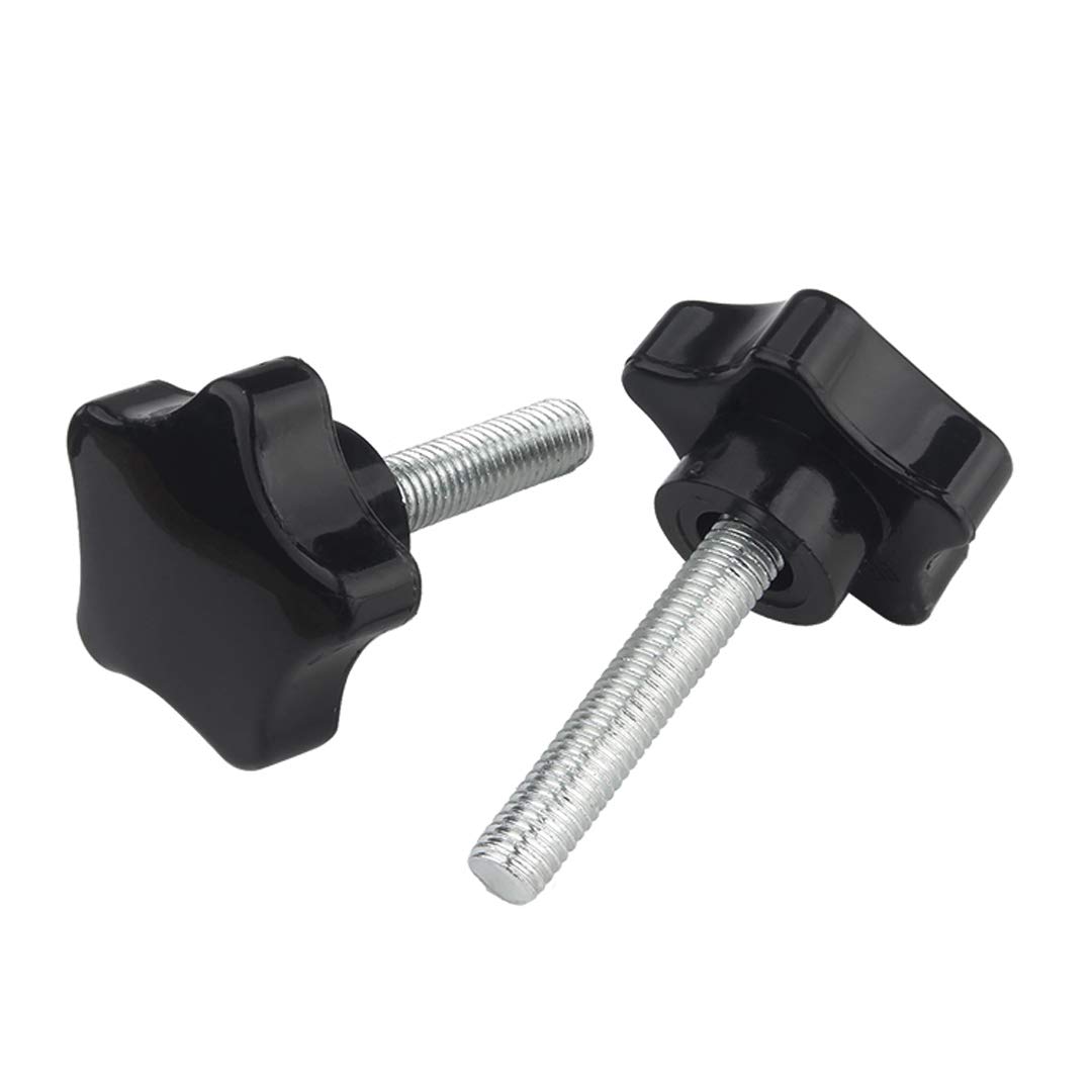 ANSIEDIO M6 Star Knob Thumb Screws, Five-pointed Star Head Threaded Knurled Thumbscrew Grip Knobs Clamping Screw, M6×25mm,5 pcs - Image 4