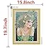 Hibah DIY 5D Diamond Painting Special Shape Diamond Mosaic Set, Cross Stitch Rhinestones Europe and The United States Modern Beauty Embroidery Painting 16x20 inches
