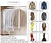 FABISON Garment Bags 60 Inch Lightweight Suit Bags Proof Clear Garment Covers Bags with Full Zipper Storage for Suits Dresses Pack of 6