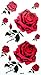 King Horse GGSELL Waterproof Sexy red Roses Tattoo Sticker for Girls