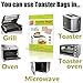 Grilled Cheese Toaster Bags Set of 3 - Non-stick Reusable Grill Cheese Tosta Bag - Toasted Sandwich Bags - Microwave Oven Toast Pouch - Toasta Maker - Toasting Toasters Sleeves by AZ-GRILL & kitchen