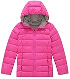 Wantdo Girl's Lightweight Puffer Down Winter Jacket Hooded Packable Windbreaker