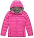 Wantdo Girl's Lightweight Puffer Down Winter Jacket Hooded Packable Windbreaker