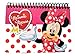 itisyours Disney Authentic Licensed Spiral Autograph Book Memo Notepad (Minnie Mouse), Blue Red Pink, Small