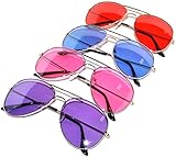 Aviator Classic Sunglasses Black Silver Bronze Gold Blue Green Yellow White... (Blue lens) OWL.