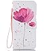 S8 Plus Wallet Case,S8 Plus Flip Case, s8 Plus case, JanCalm [Wrist Strap] [Kickstand] Pattern Premium PU Leather Wallet [Card/Cash Slots] Flip Cover + Stylus (A Flower)