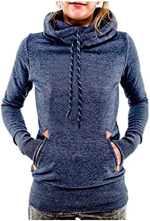 ACHIEWELL Women's Sweatshirt Hoodies Turtleneck Pullover Pocket Coat