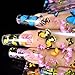 Nail Art Transfer Foil Stickers Decorations Decals Plastic Nail Tools Colorful Flying Butterflies Begonia Flowers Design NO GLUE 653