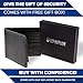 RFID Blocking Stylish Genuine Leather Wallet for Men - Excellent as Travel Bifold - Credit Card Protector