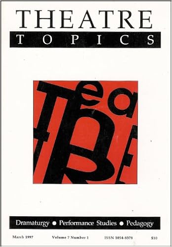 Theatre Topics Dramaturgy Performance Studies Pedagogy 3 - 