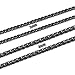 Besteel Jewelry 3-4MM Mens Womens Stainless Steel Wheat Chain Necklace Link Black 18-30 Inch ¡­