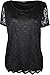 WearAll Plus Size Women's Lace Short Sleeve Top