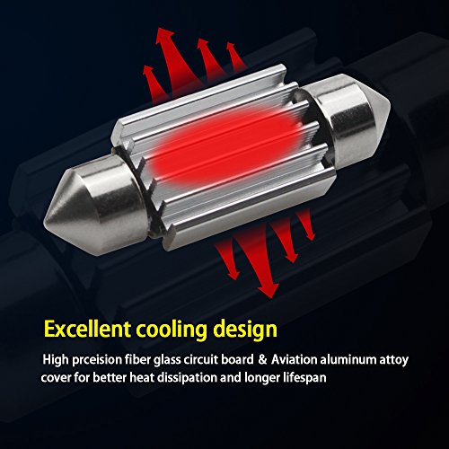 31mm Festoon Led Bulbs ,Viesyled 6000K White Light 10-SMD 4041 Chipsets Canbus No Error for 3175 DE3175 DE3021 3022 3021 Dome License Plate Door Lights Pack of 20