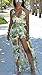 Women's V Neck Halter Floral Maxi Dress Overlay Romper Jumpsuit Playsuit 2XL