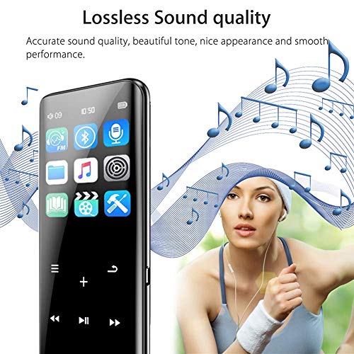 MP3 Player with Bluetooth 4.2 with FM Radio and Speaker Resolution Lossless Support up to 128GB Music MP3 Player