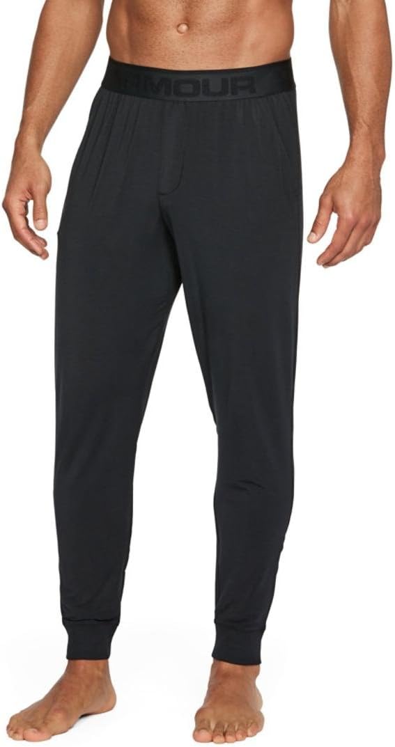 Under Armour Men's Athlete Ultra Comfort Recovery Pants Sleepwear,Black /Carbon Heather, Medium